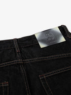 Dark Gothic Graphic Wide-Leg Jeans