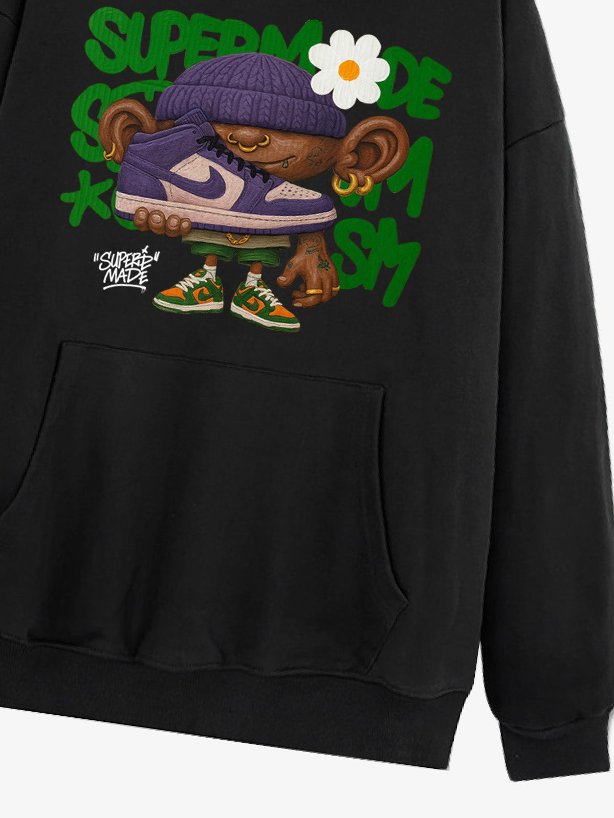 Street Cartoon Trend Sneakers Boy Hoodie