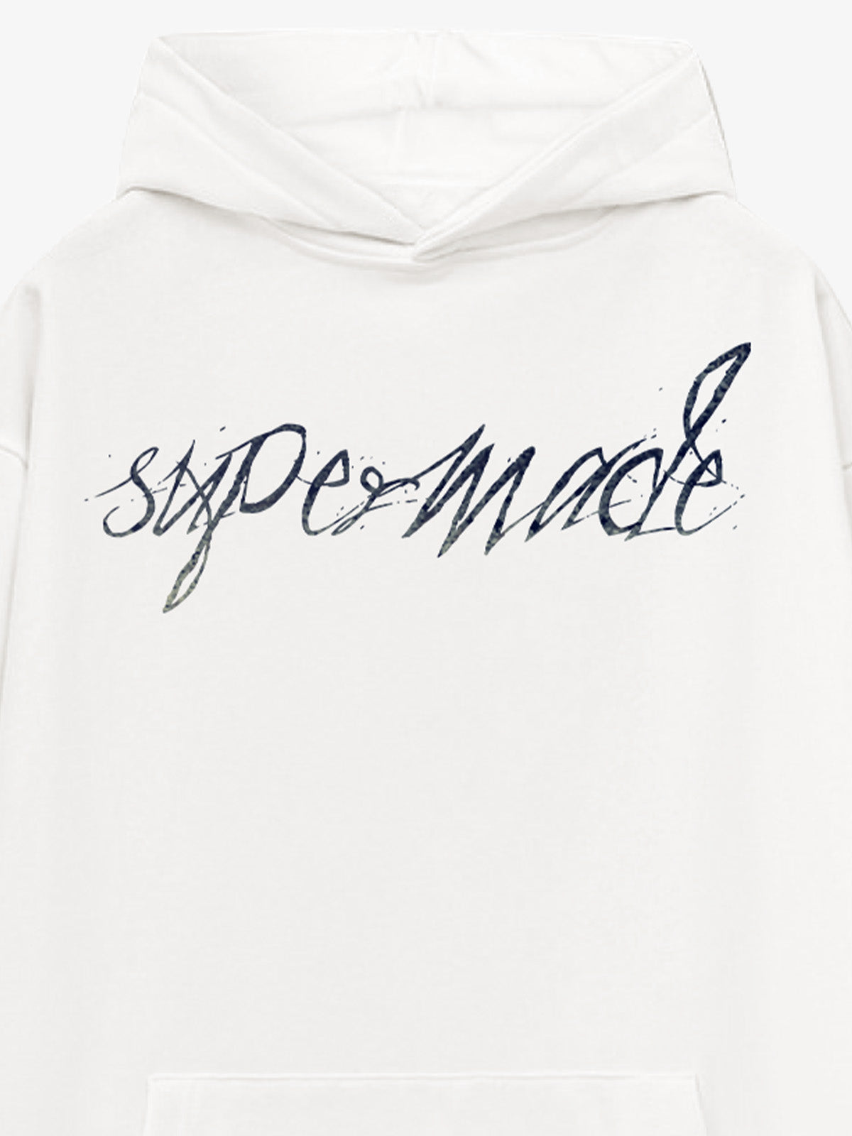 Metallic Script Letter Cross Graphic Hoodie