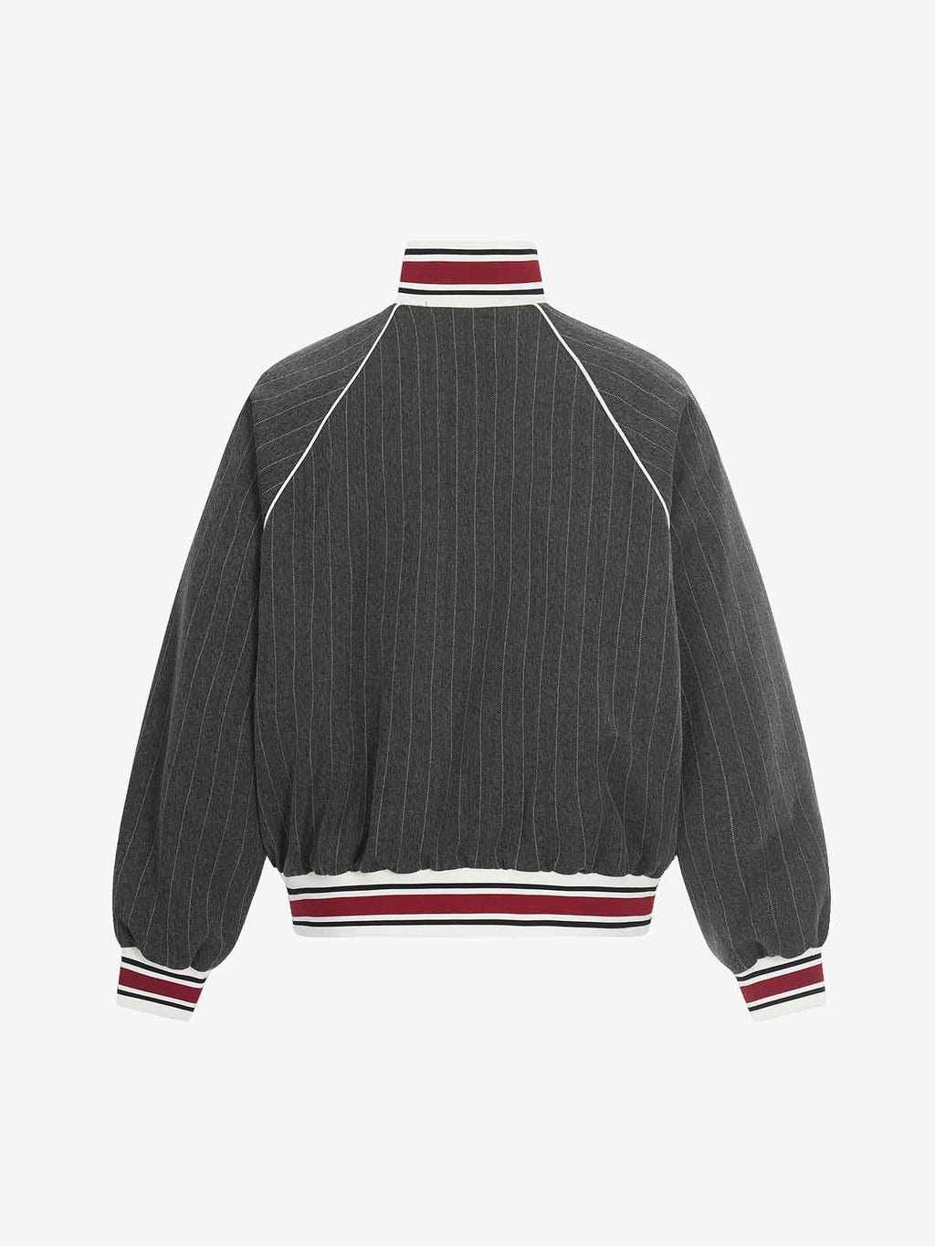 Retro Color-Blocked Striped Stand-Collar Tracksuit