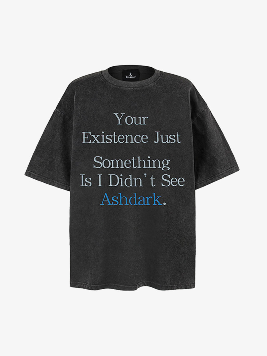 Washed Text Graphic T-Shirt