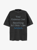 Washed Text Graphic T-Shirt