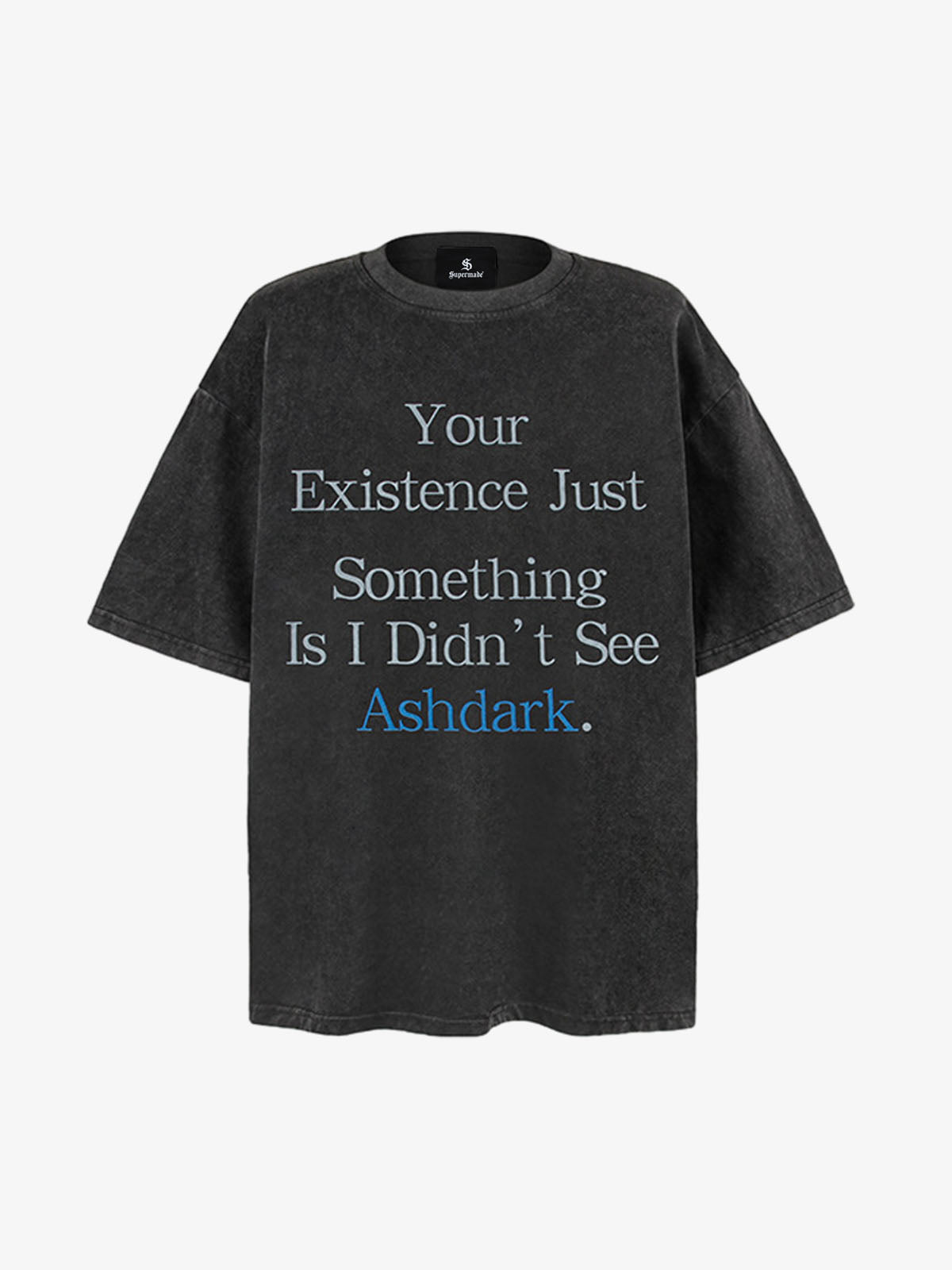 Washed Text Graphic T-Shirt