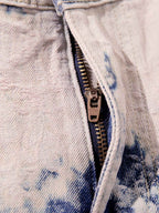 Vintage Ombré Acid Wash Wide-Leg Jeans