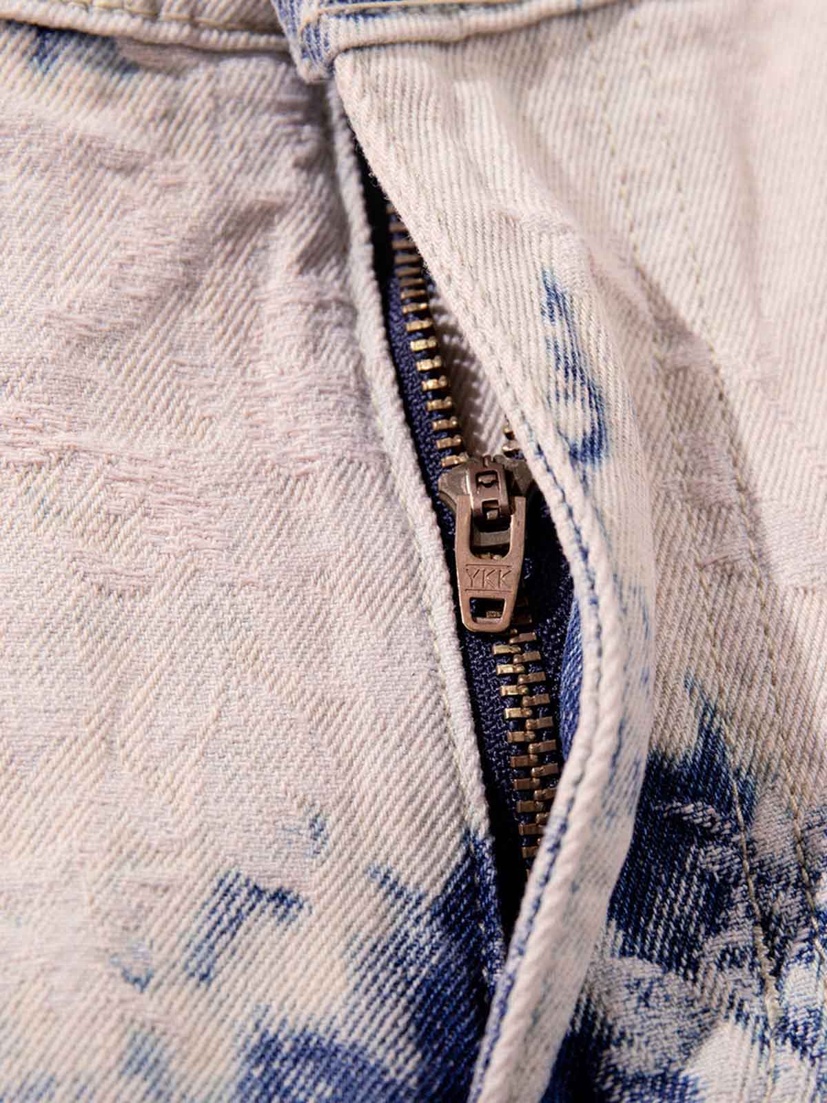 Vintage Ombré Acid Wash Wide-Leg Jeans