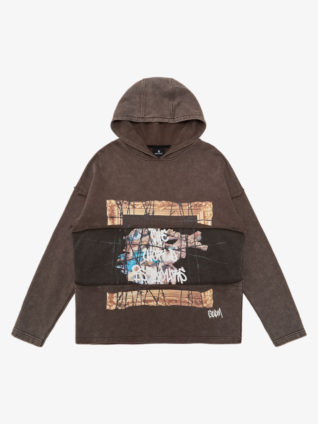 Distressed Thorn Destruction Painting Hoodie