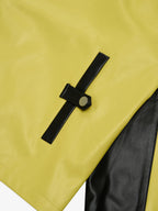 Original Contrast Color Leather Jacket - 2565