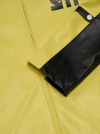 Original Contrast Color Leather Jacket - 2565
