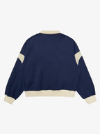 Original Racing Style Print Lapel Sweatshirt