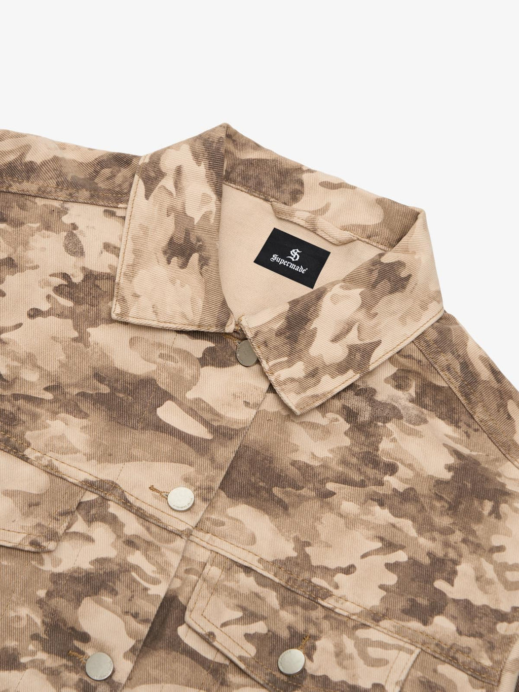 Camouflage Multi-Pocket Work Denim Jacket