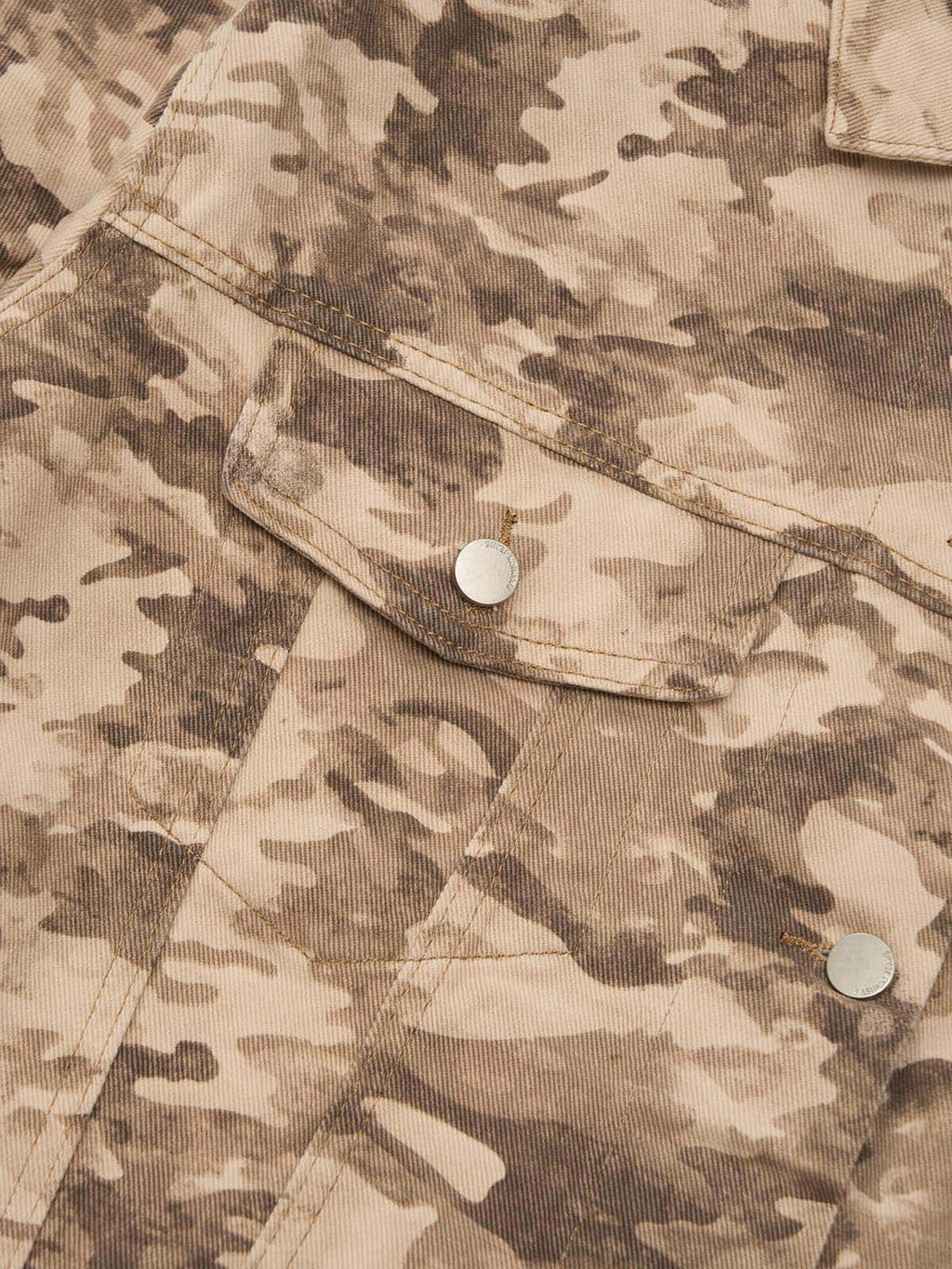Camouflage Multi-Pocket Work Denim Jacket