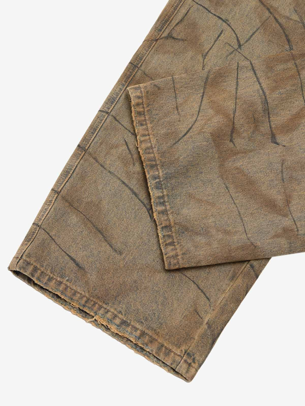 Vintage Washed Distressed Copper-Dyed Jeans