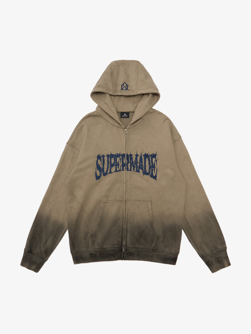 precipice Thorn Embroidery Zip Hoodie