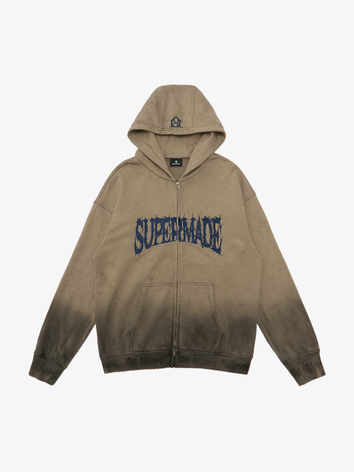 precipice Thorn Embroidery Zip Hoodie