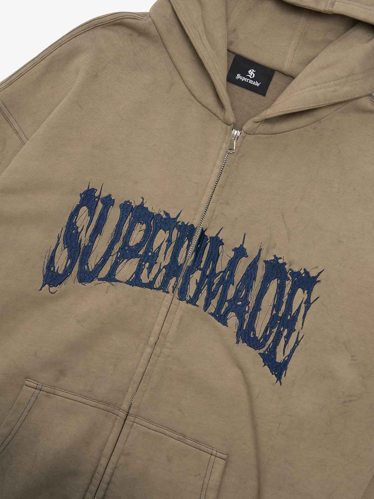 precipice Thorn Embroidery Zip Hoodie