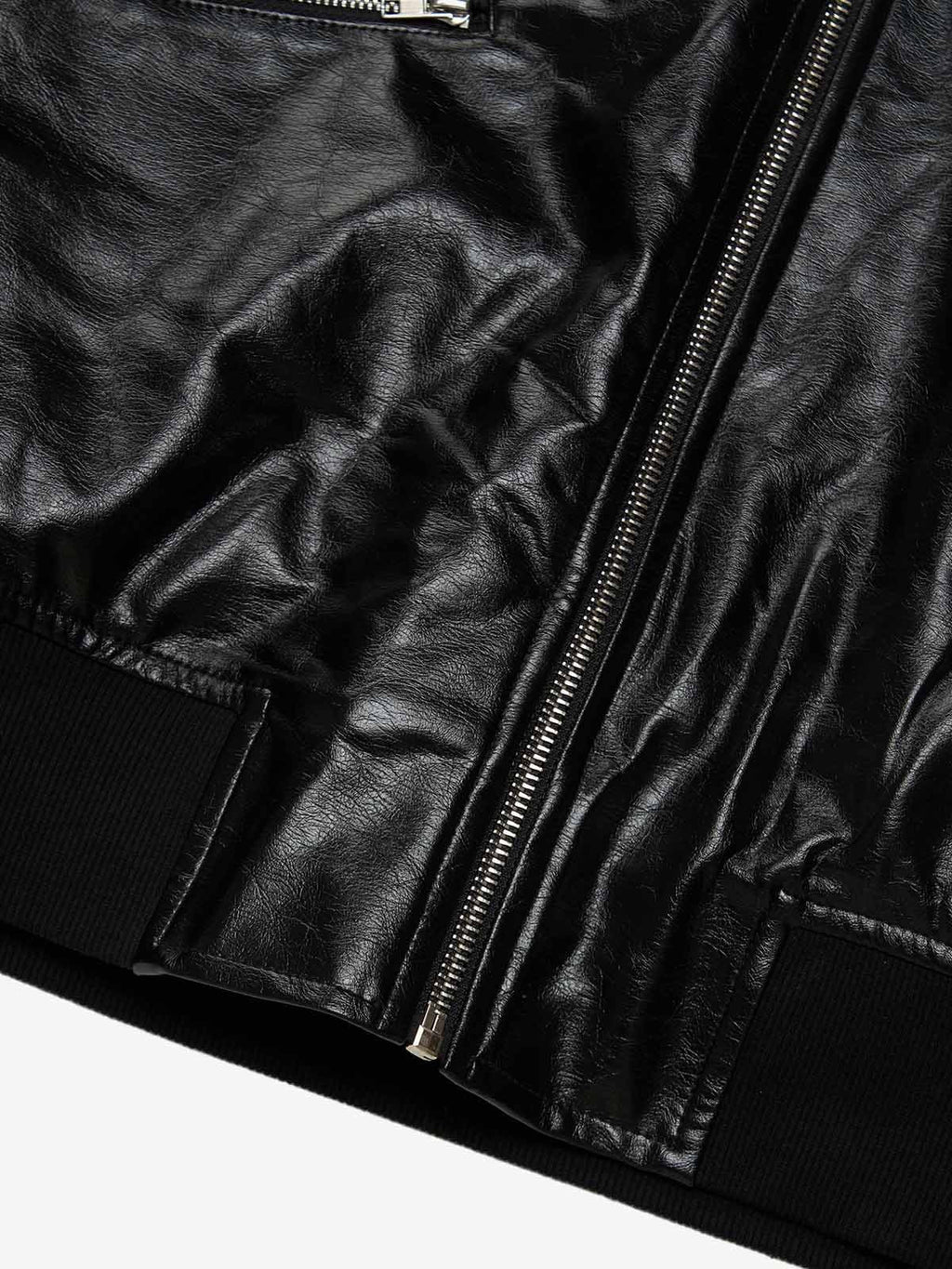 Multi-Zip Fur Hooded Leather Jacket