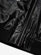 Multi-Zip Fur Hooded Leather Jacket