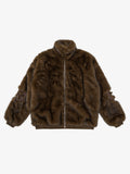 precipice Embroidered Fur Jacket - 2486