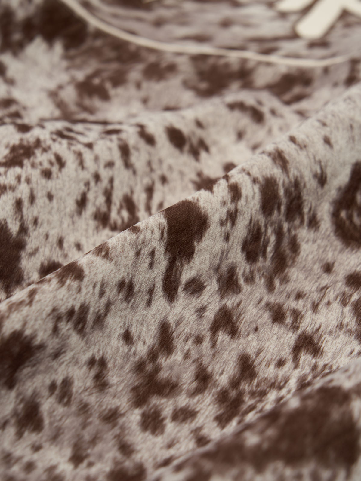 Retro Statement Snow Leopard Fleece Jacket