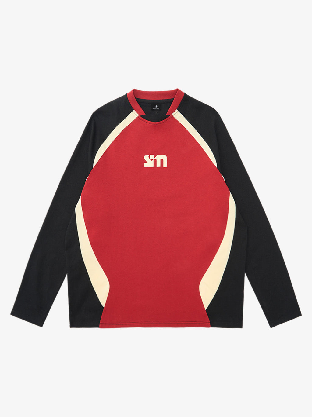 Original Retro Contrast Color Long-Sleeved T-Shirt