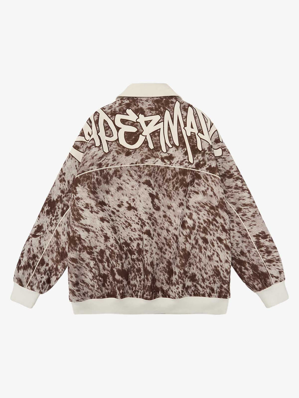 Retro Statement Snow Leopard Fleece Jacket