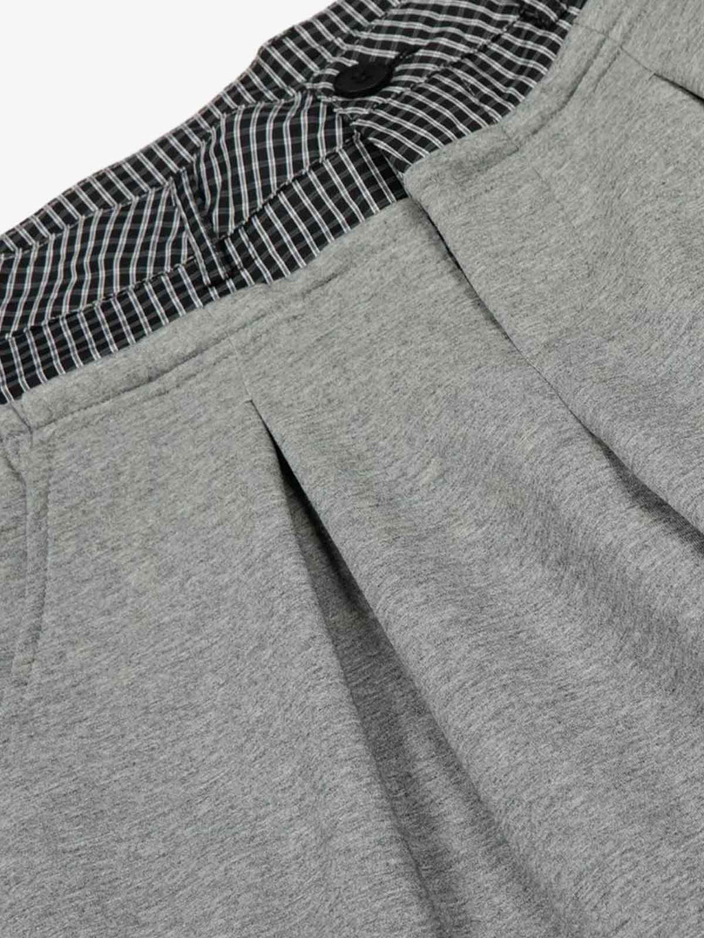 Contrast Waistband Pleated Wide Leg Pants