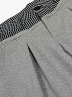 Contrast Waistband Pleated Wide Leg Pants