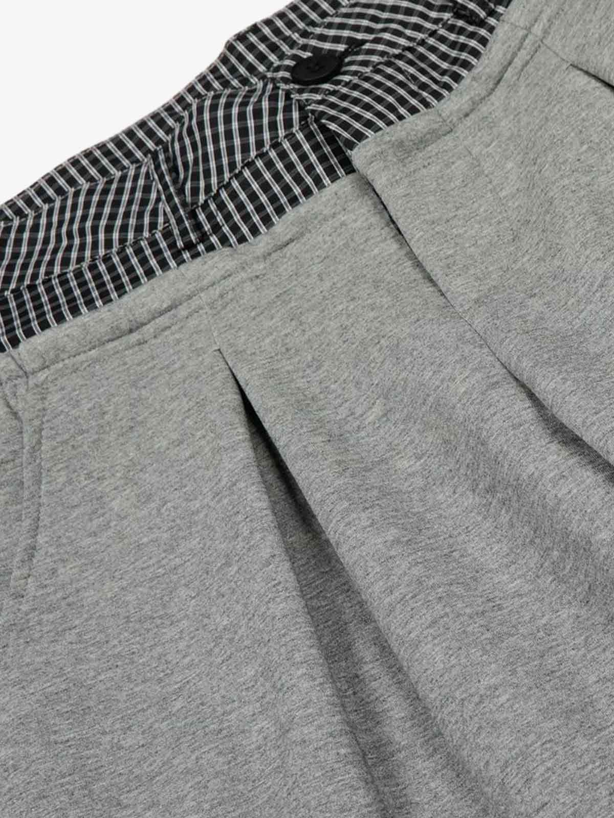 Contrast Waistband Pleated Wide Leg Pants