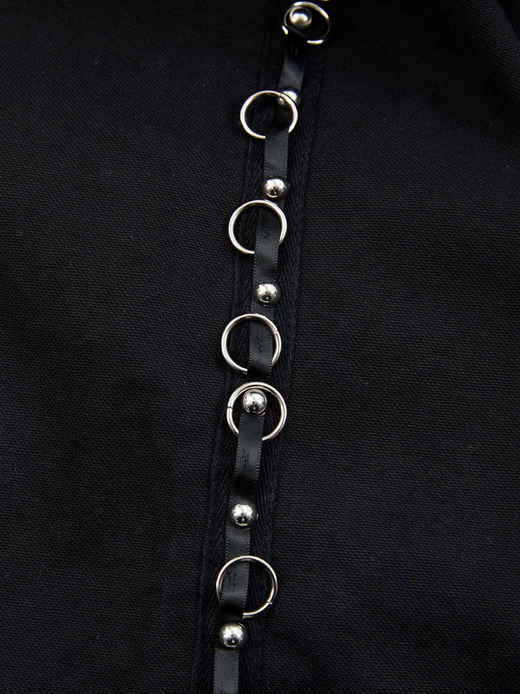 Gothic Ring Strap Multi-Pocket Wide Leg Cargo Jeans