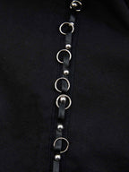 Gothic Ring Strap Multi-Pocket Wide Leg Cargo Jeans