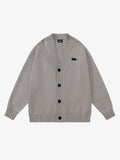 Layered Double V-Neck Ribbed Knit Cardigan