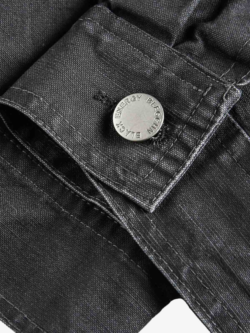 Clean Cut Leather Contrast Collar Pocket Jacket
