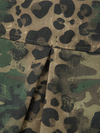 Camo Leopard Patchwork Button Up Shirt