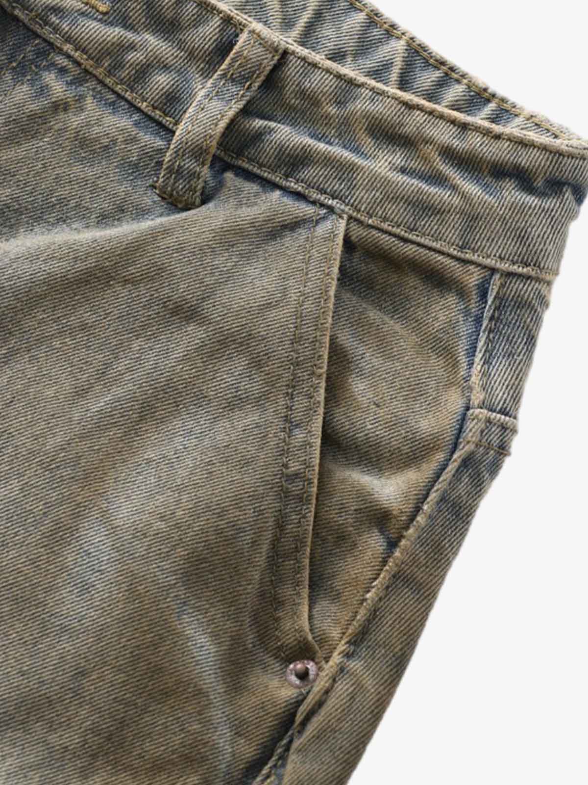 Dirty Wash Spray Dyed Barrel Jeans