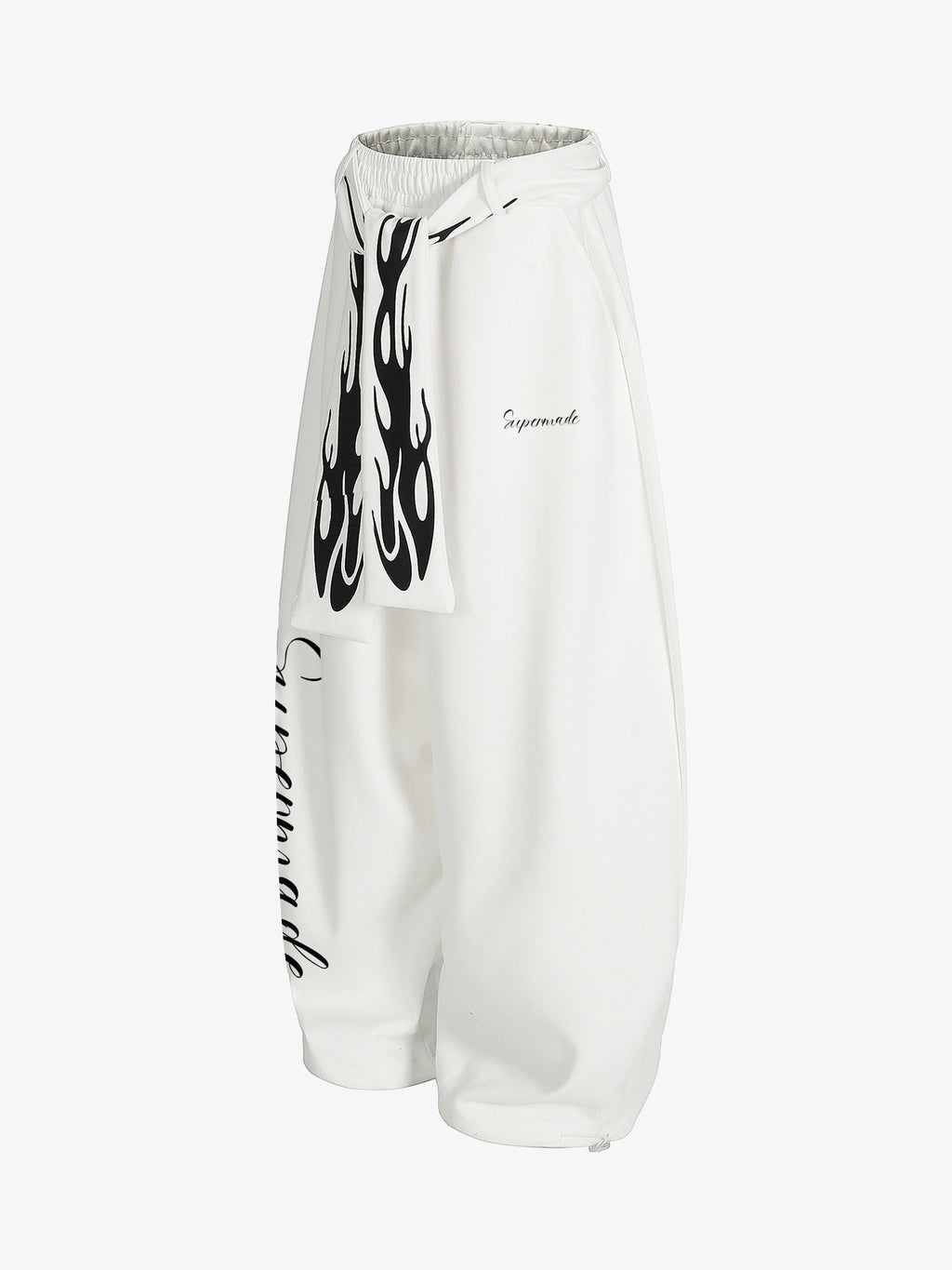 High Street Flame Print Baggy Sweatpants