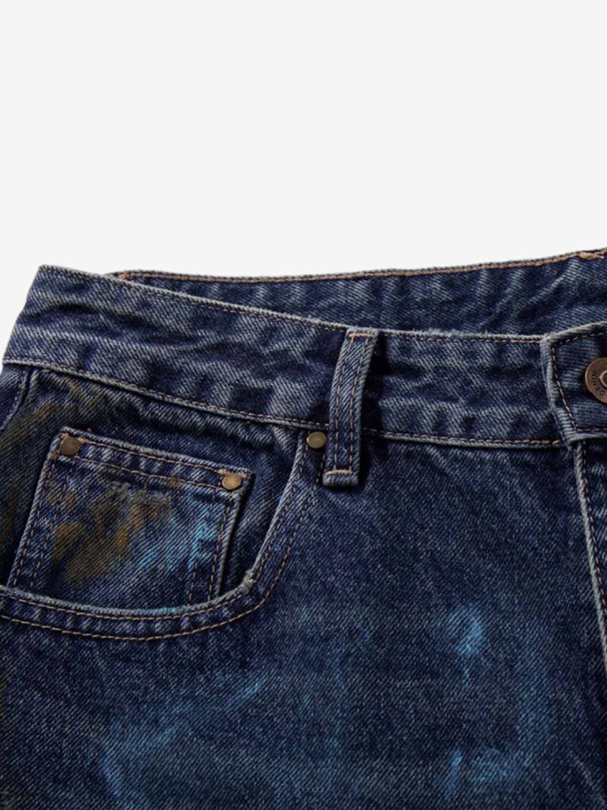 Vintage Washed Distressed Jeans