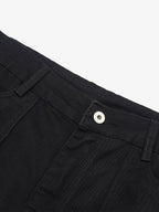 Strap Detail Cargo Flare Cotton Pants