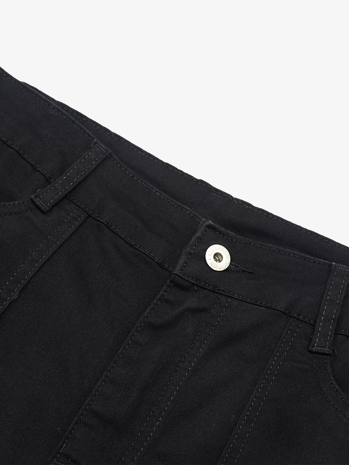 Strap Detail Cargo Flare Cotton Pants
