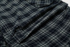 Plaid Linen-Blend Distressed Cargo Cropped Pants