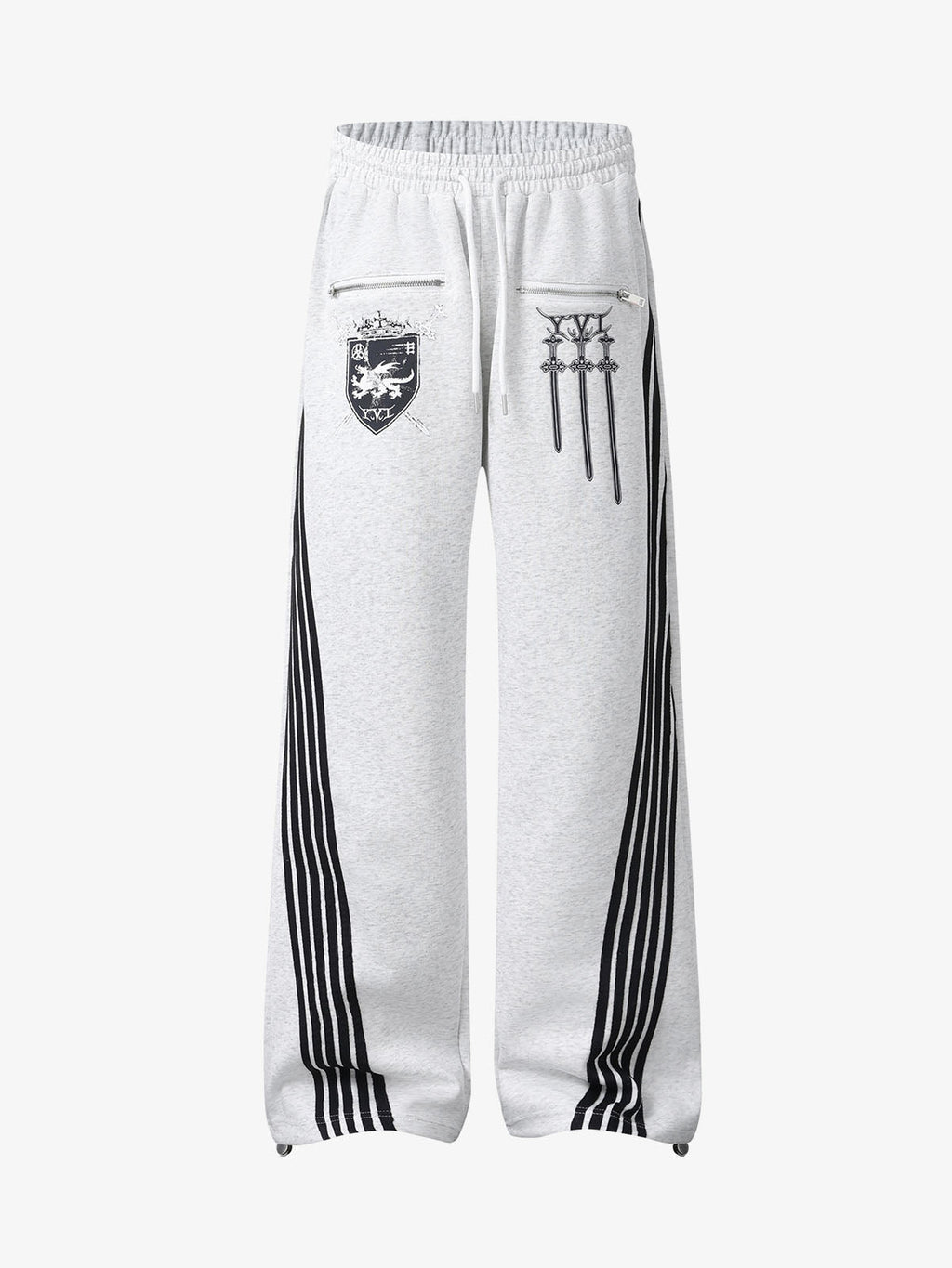 Crest & Sword Graphic Side Stripe Sweatpants