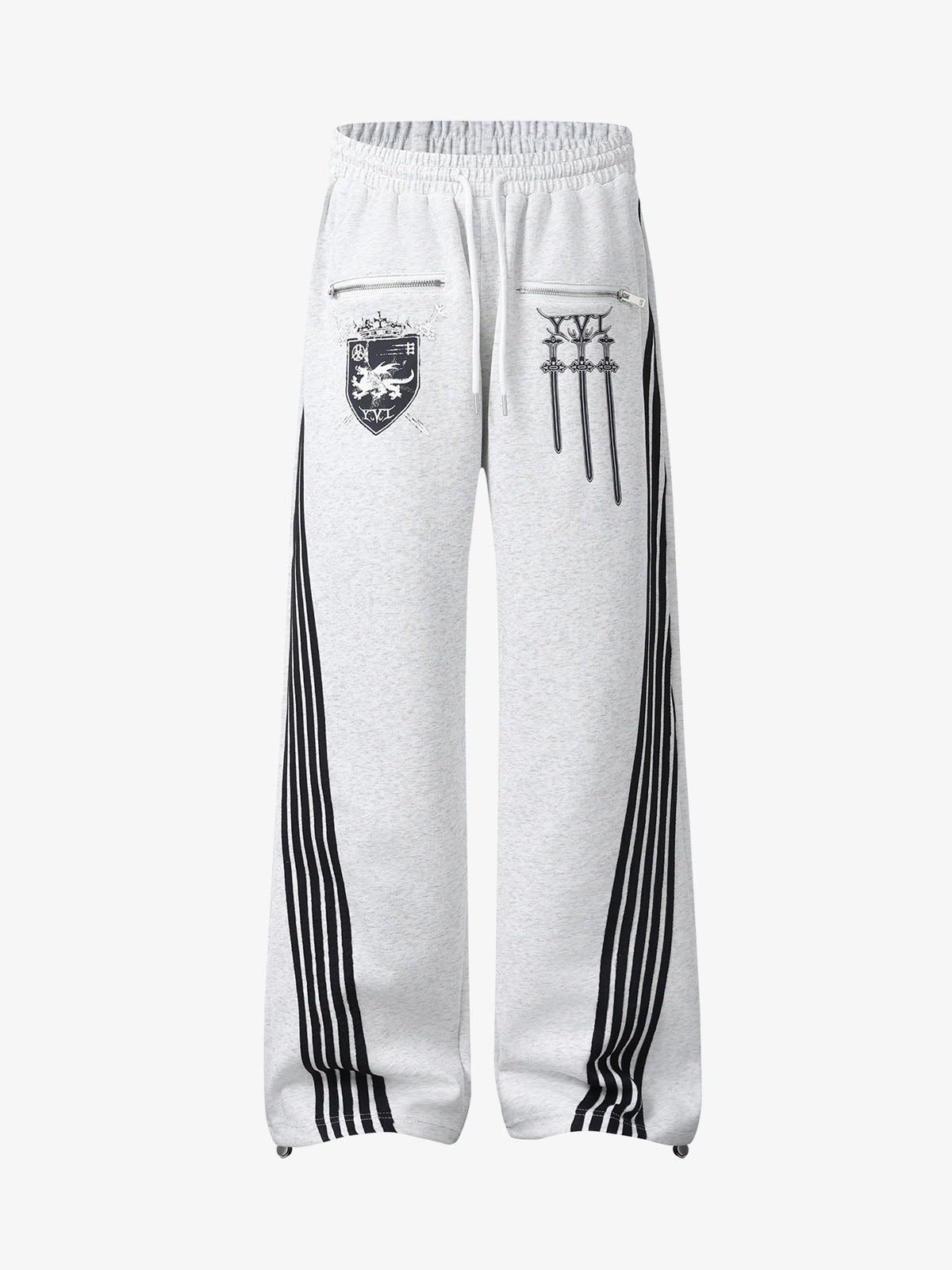 Crest & Sword Graphic Side Stripe Sweatpants