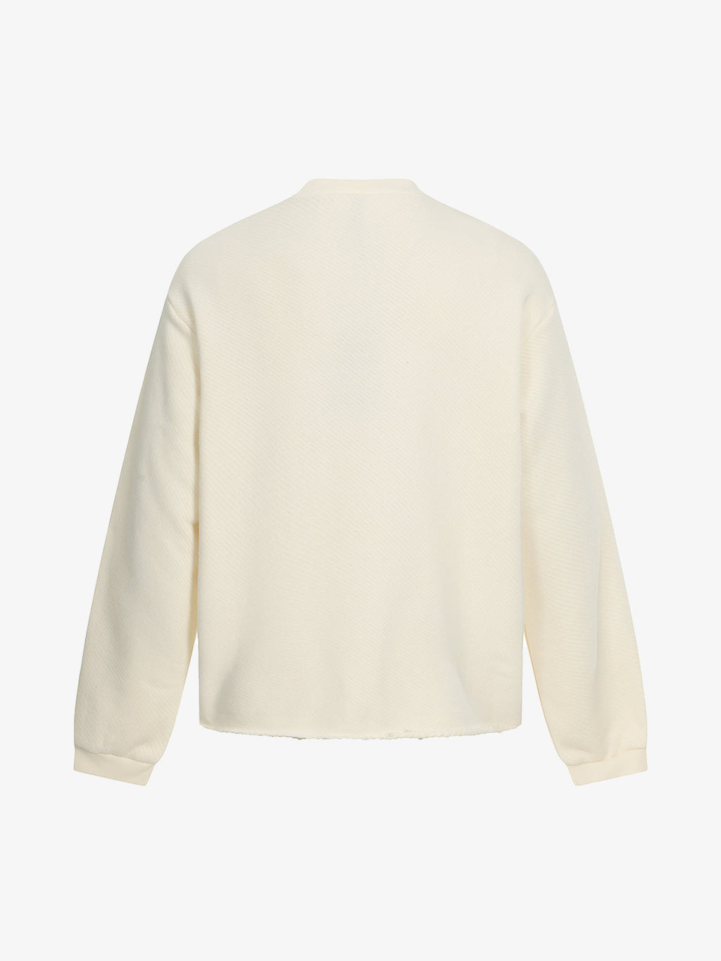 Raw Hem Clean-Fit Crew Neck Pullover