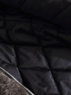 Retro Suede Texture Shearling Collar Fleece Bomber Jacket