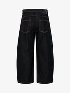 Dark Gothic Graphic Wide-Leg Jeans