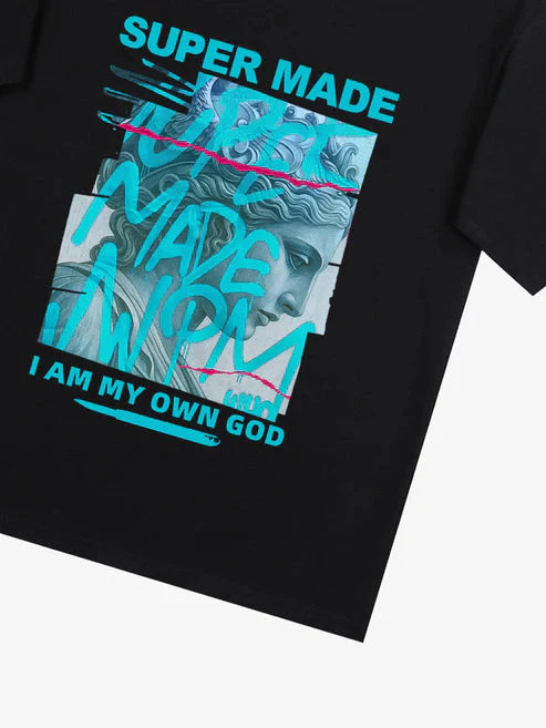 precipice Blue Art Graffiti Pattern T-Shirt