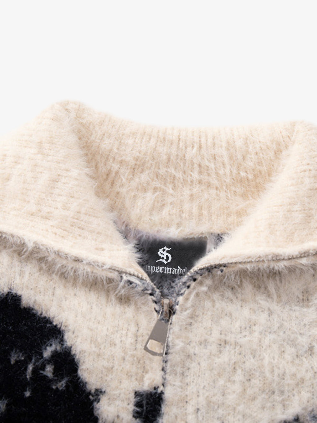 Street Subculture Angel Jacquard Cardigan Sweater