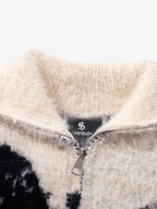 Street Subculture Angel Jacquard Cardigan Sweater