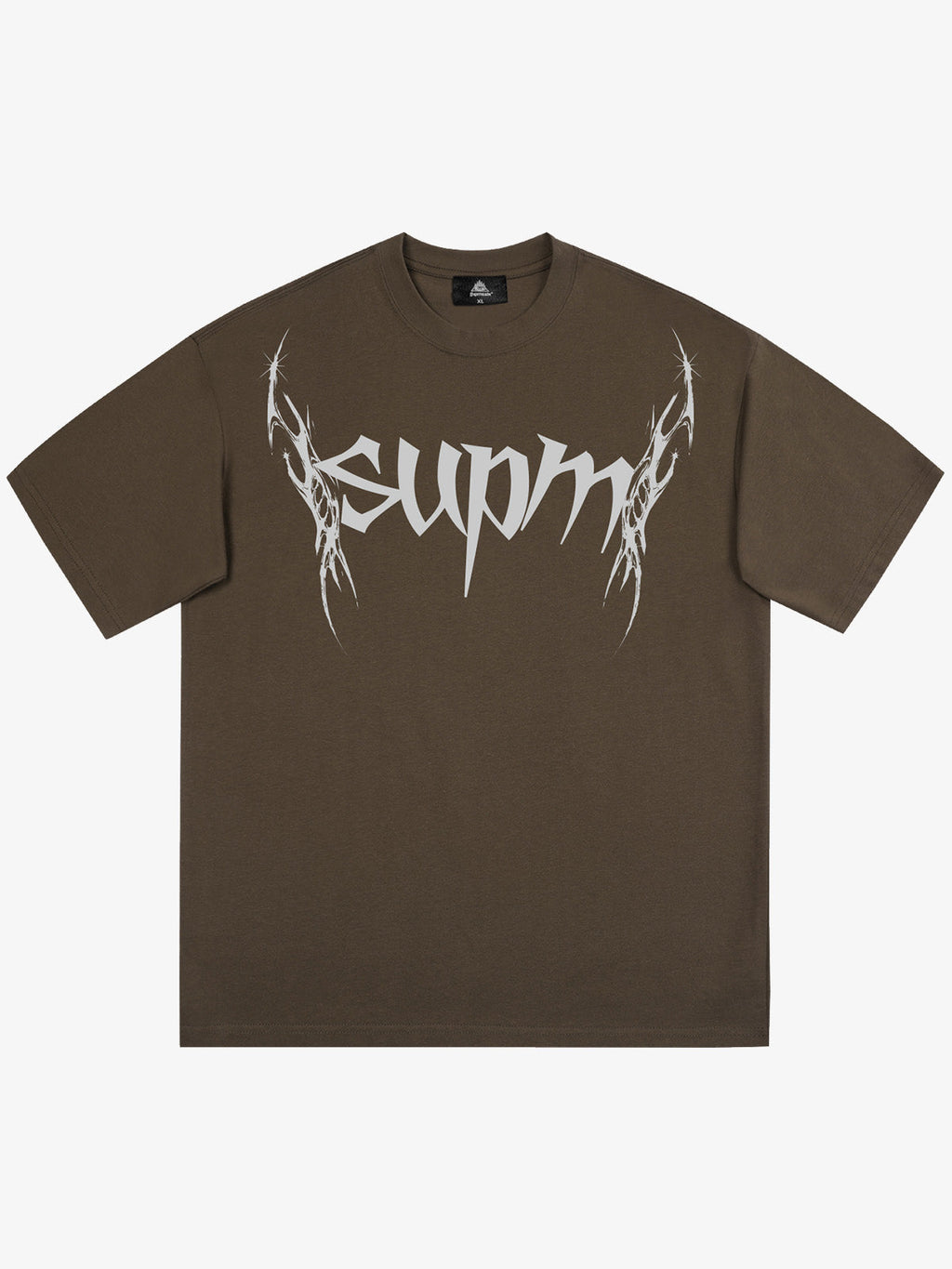 SUPM Gothic Sharp Letter Graphic T-Shirt