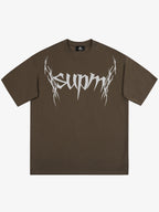 SUPM Gothic Sharp Letter Graphic T-Shirt