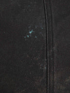 Washed Distressed Paint Effect Canvas Wide Leg Pants
